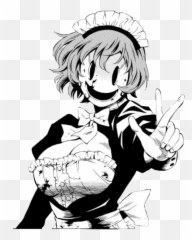 Anime - Black And White Drawing png