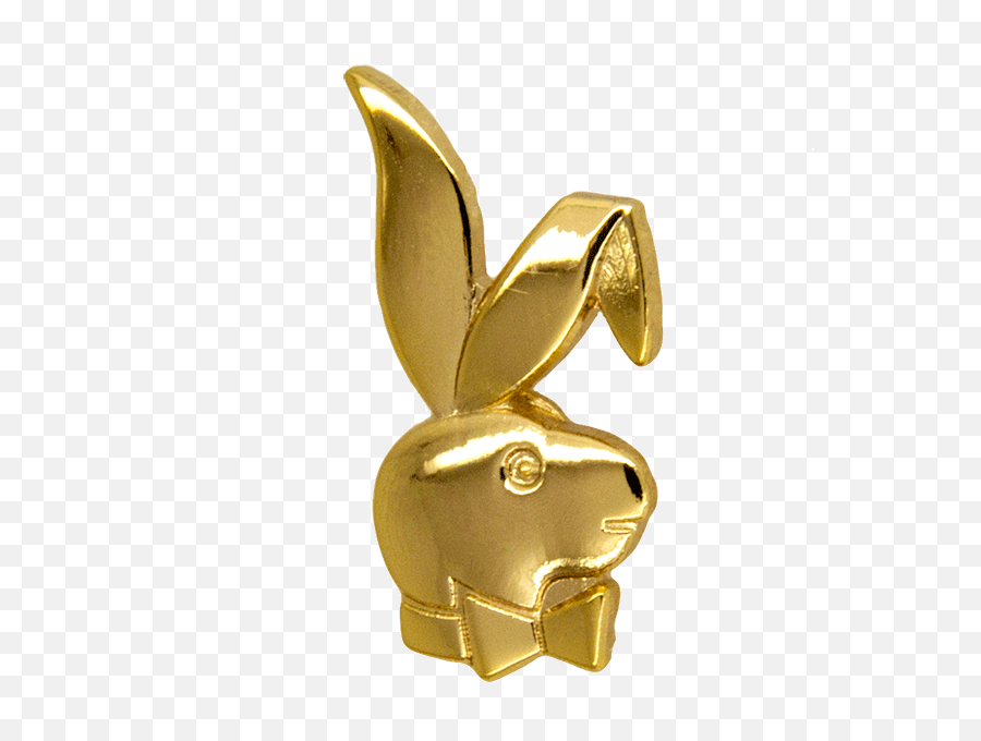 Download Playboy Bunny Pin Gold - Brass Png,Playboy Logo Png