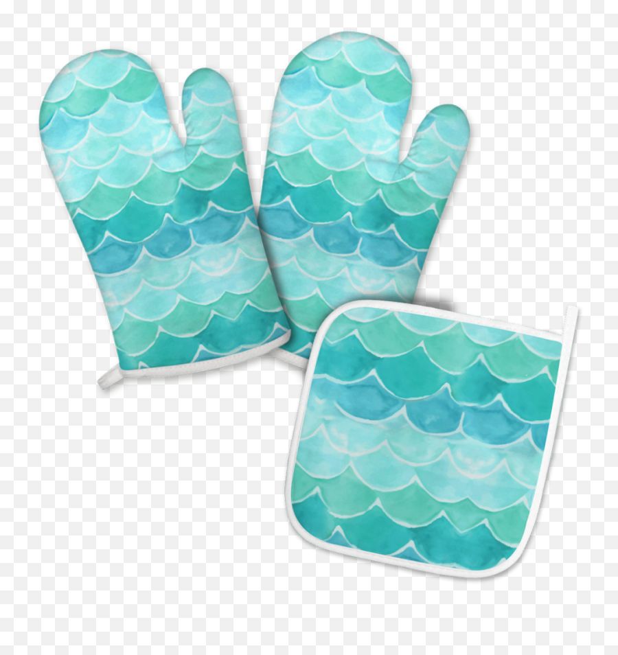 Download Hd Mermaid Scales Oven Mitts - Transparent Pot Holder Png,Mermaid Scales Png
