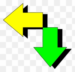 Yellow And Green Arrow - Down Png Full Size Pointing