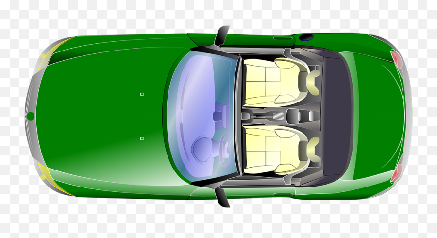 Car Top View Clip Art - Car Cartoon Top View Png,Green Car Png