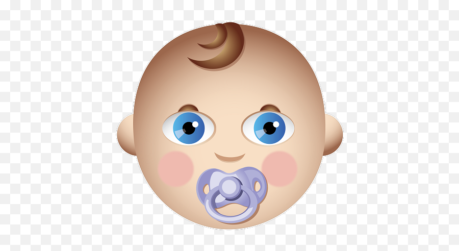 Little Baby Blue Eyes Emoji Sticker - Emoji Bebe Png,Baby Emoji Png