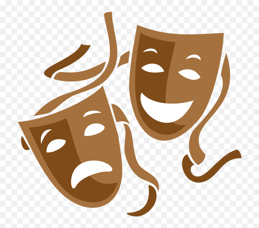 Download Transparent Lady Cajero Png - Drama Masks Logo Png Theatre Mask Png,Drama Logo