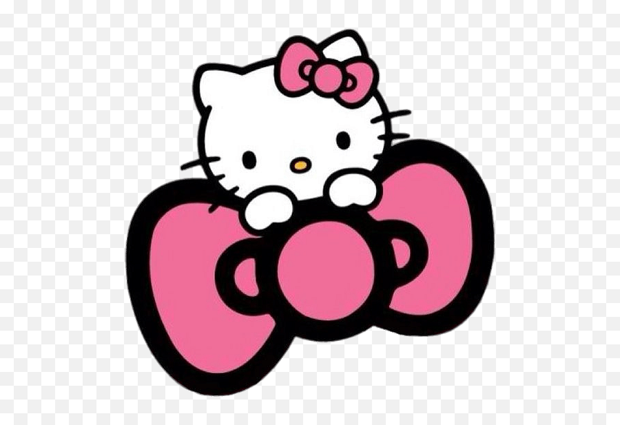Hello Kitty Pink Bow Transparent Png Stickpng Vector Hello Kitty Logo Bow Transparent Free Transparent Png Images Pngaaa Com