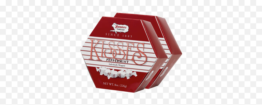 Peppermint Taffy Kisses Hexagon Boxes - 2 Pack Lammes Candies Png,Peppermint Candy Png