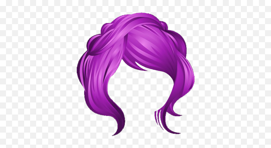 Pink Hair Clipart Transparent - Cartoon Wig Clipart Png,Pink Hair Png