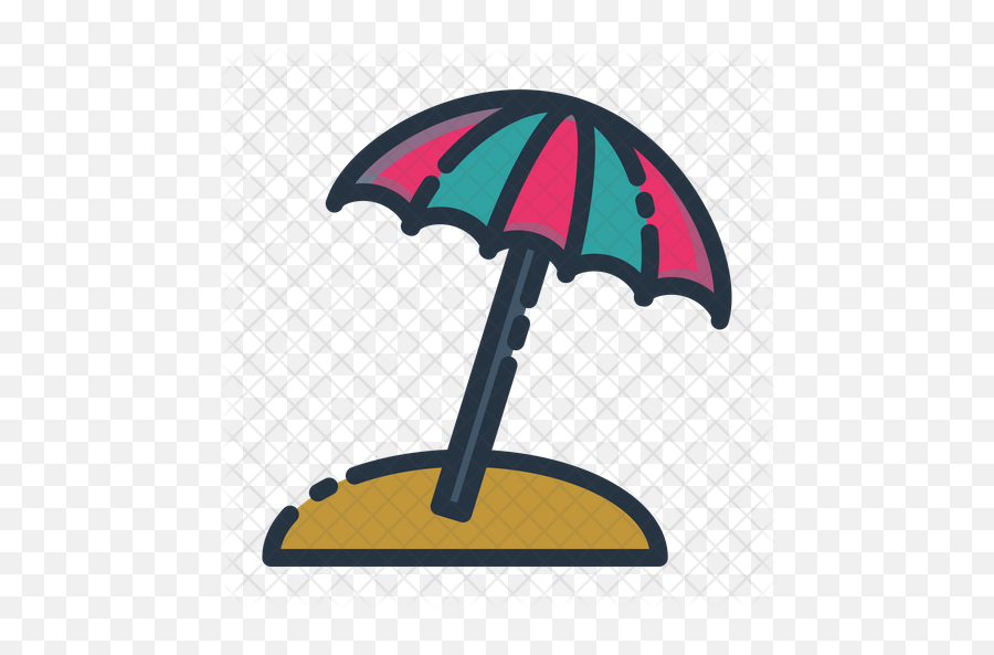 Beach Umbrella Icon - Girly Png,Beach Umbrella Png