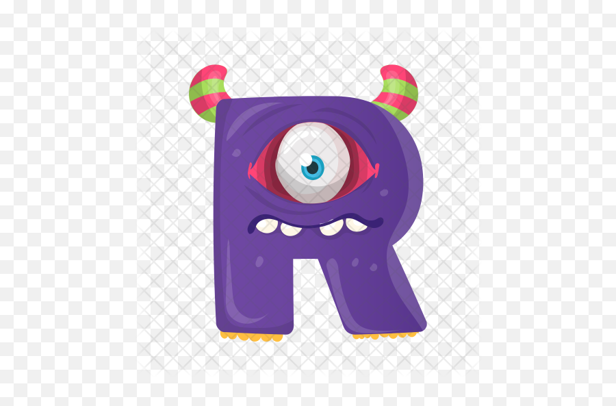 Letter R Monster Icon - Cartoon Monster Letter R Png,Letter R Png