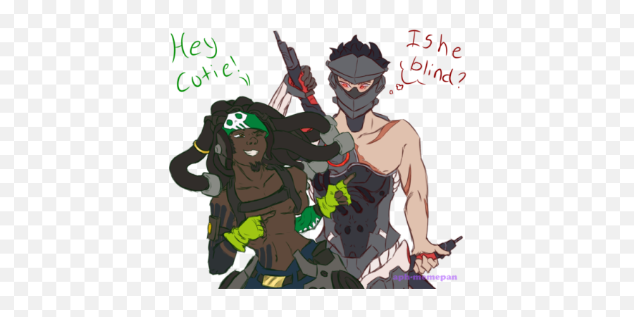 Beta Lucio And Blackwatch Genji In - Overwatch Lucio X Genji Png,Genji Png