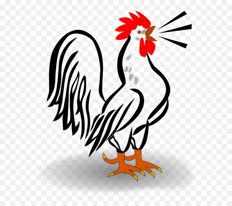 Rooster Cark Crow - Free Rooster Clip Art Png,Rooster Png