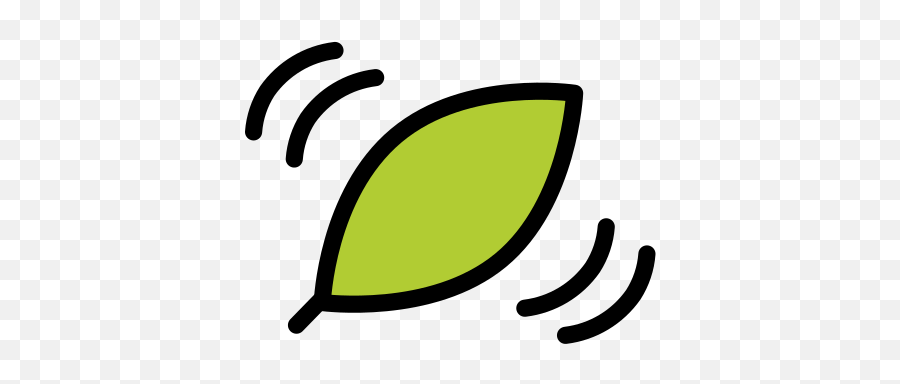 Leaf Fluttering In Wind - Emoji Meanings U2013 Typographyguru Hoja Al Viento Dibujo Png,Leaf Emoji Png