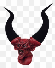 Satan Horns - Big Devil Mask Transparent Png With Huge
