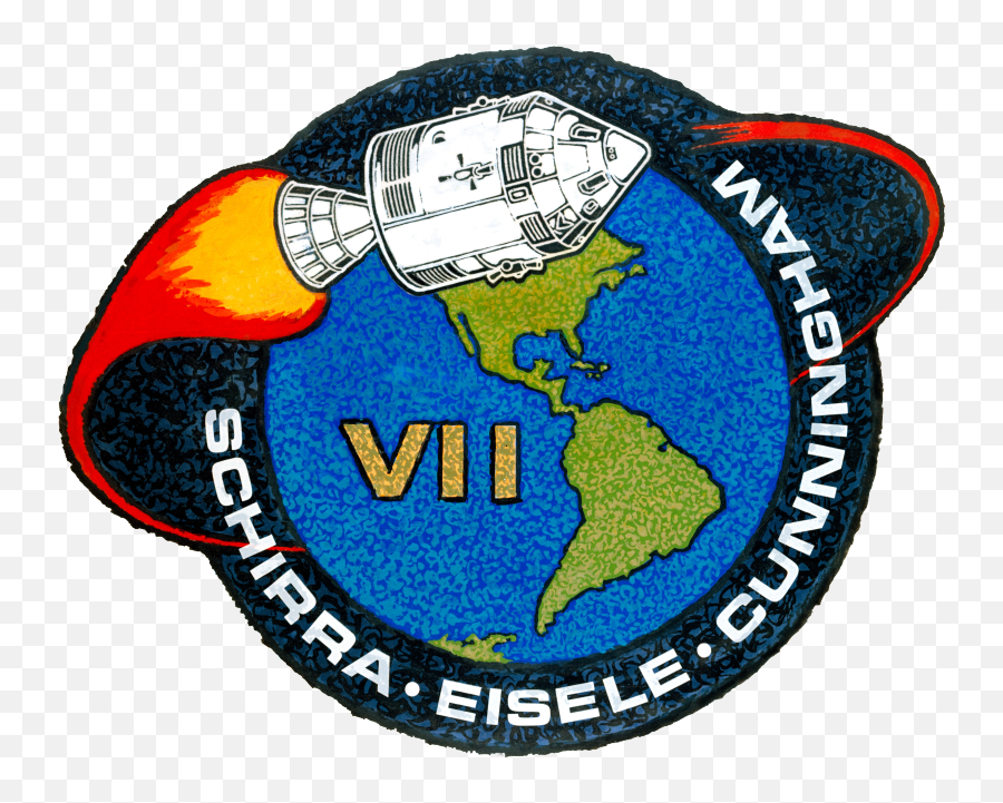 Apollo 7 Mission Patch - Nasa Apollo Program Litrato Kennedy Space Center Png,Nasa Logo Transparent Background