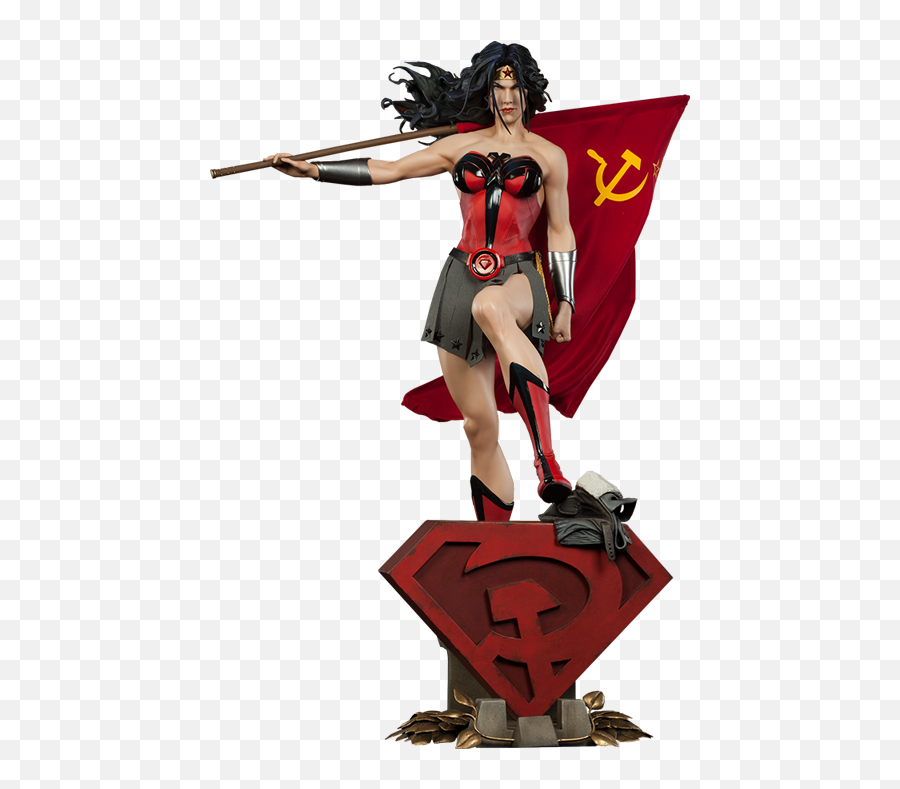 Dc Comics Wonder Woman - Red Son Premium Formattm Figure B Red Son Wonder Woman Statue Png,Dick Grayson Icon