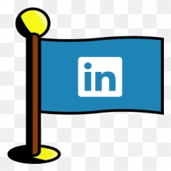 Linkedin Media Networking Social Icon - Social Media Flags png