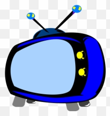 Blue Retro Tv Clip Art - Logo Cartoon Png Prank
