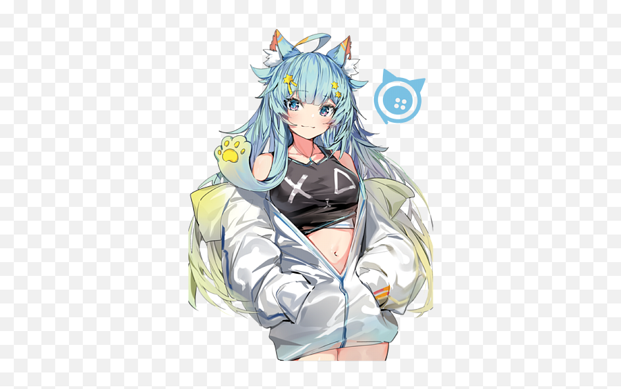 Kawaii Anime Girl Neko Catgirl Egirl - Gamer Waifu Png,Neko Girl Icon
