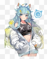 Kawaii Anime Girl Neko Catgirl Egirl - Gamer Waifu png