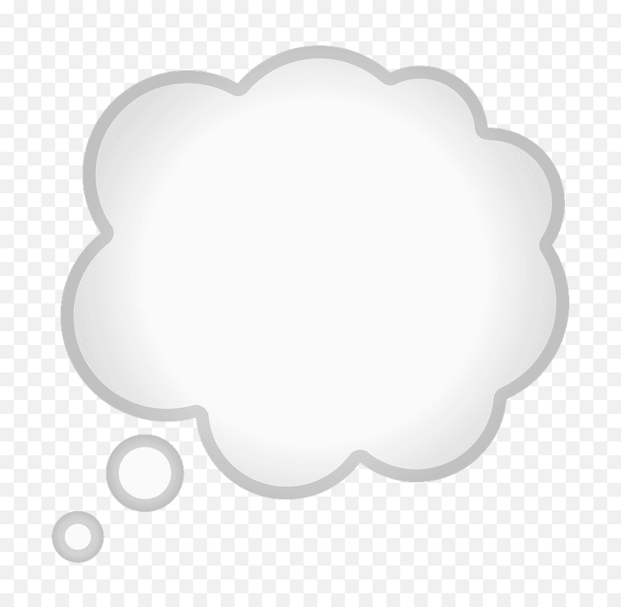 Thought Balloon Emoji - Circle Png,Think Emoji Png