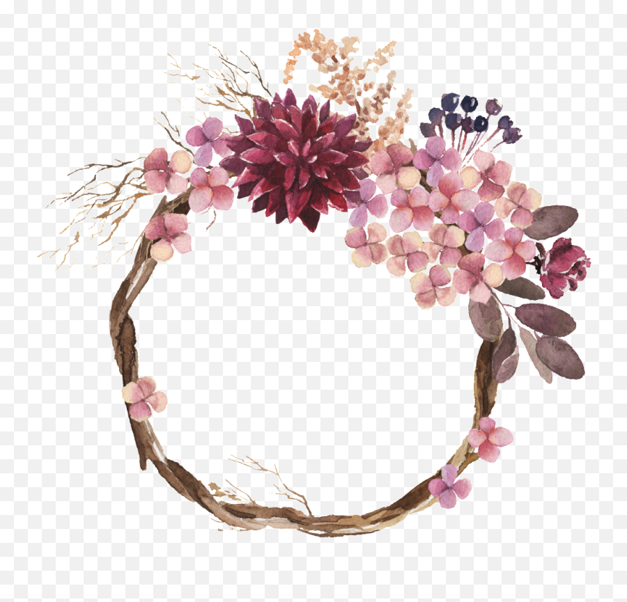 Ben U0027s Shana - Watercolour Garland Of Flowers Png,Flower Circle Png