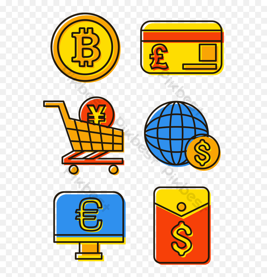 E - Commerce Gold Electronic Money Savings Currency Icon Ai Horizontal Png,Currency Icon