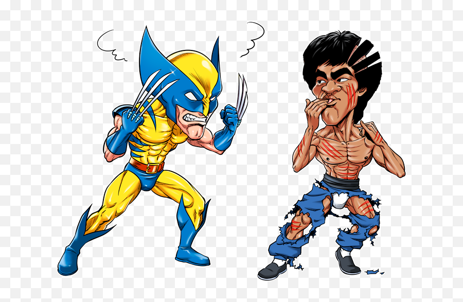 Parody Of Minions - Simpsons Wolverine Vs Brucelee Bruce Lee Vs Wolverine Png,Wolverine Icon