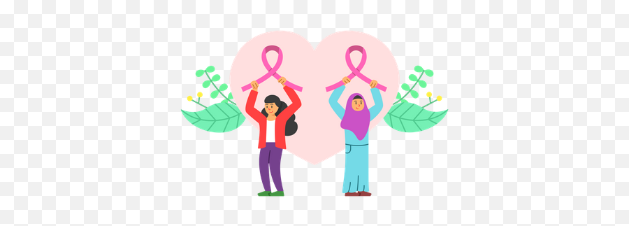 Best Premium Breast Cancer Awareness Illustration Download - Happy Png,Breast Cancer Ribbon Icon