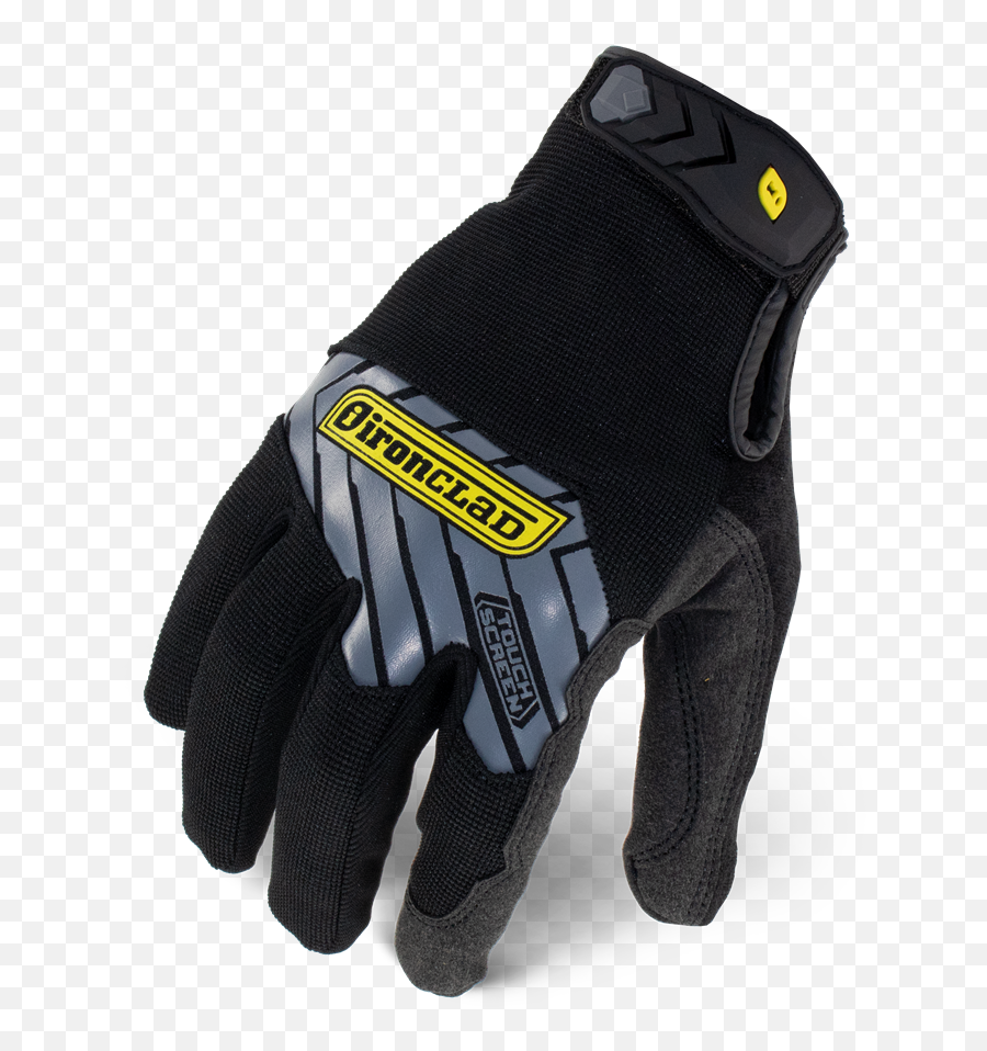 Hyper Tough Black Synthetic Leather Touch Screen Utility - Water Repellent Work Glove Png,Icon Stealth Gloves