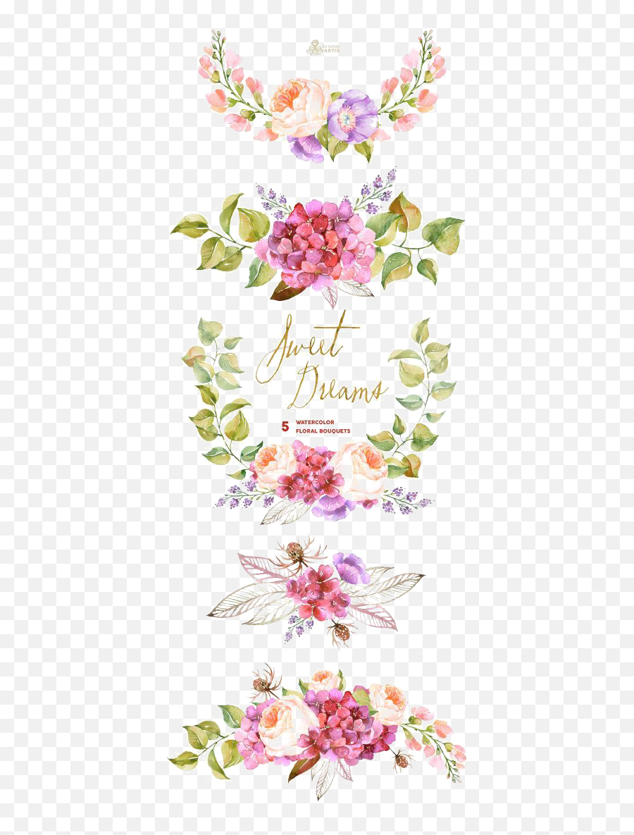Flower Bouquet Watercolor Painting Wedding Invitation - Free Png Watercolo Flowers,Wedding Flowers Png