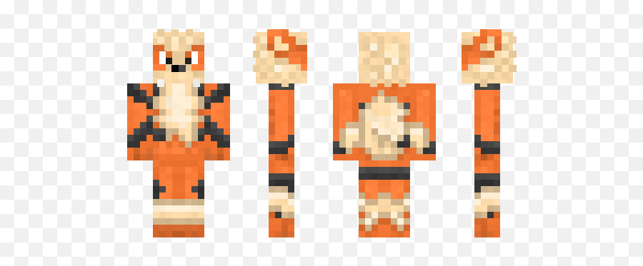 Download Minecraft Skin Growlithe - Skin Minecraft Fukano Png,Growlithe Png