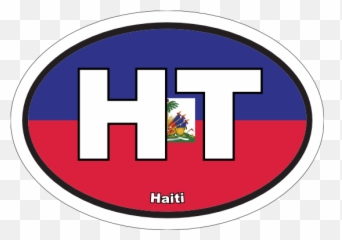 Haiti Ht Flag Oval Sticker - Haiti Coat Of Arms Png,Haiti Flag Png