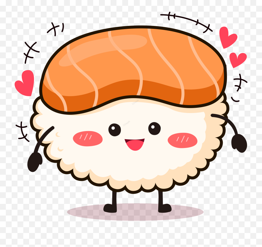 Sushi Food Expression Cartoon Cute Comme 451043 - Png,Sushi Png