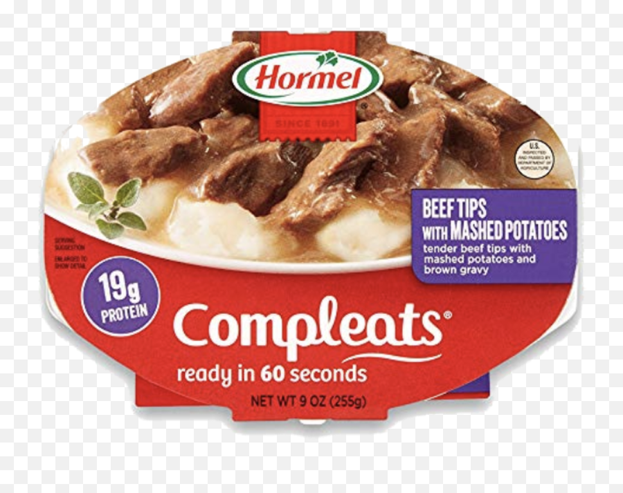 Hormel Compleats Beef Rib Tips With Mashed Potatoes And Gravy 9 Ounces 1 Pk - Hormel Compleats Png,Mashed Potatoes Png