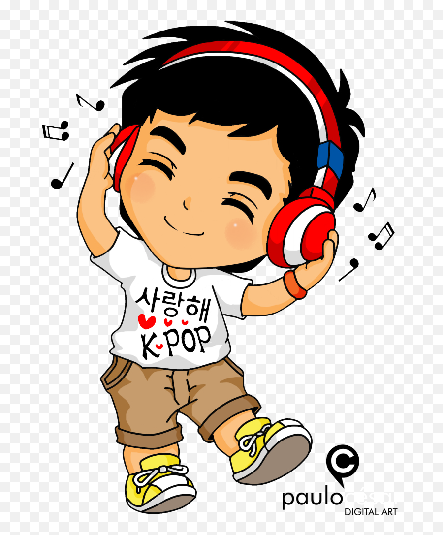 Kpop Music Clipart - Kid Listening To Music Clipart Png,Red Velvet Kpop Logo