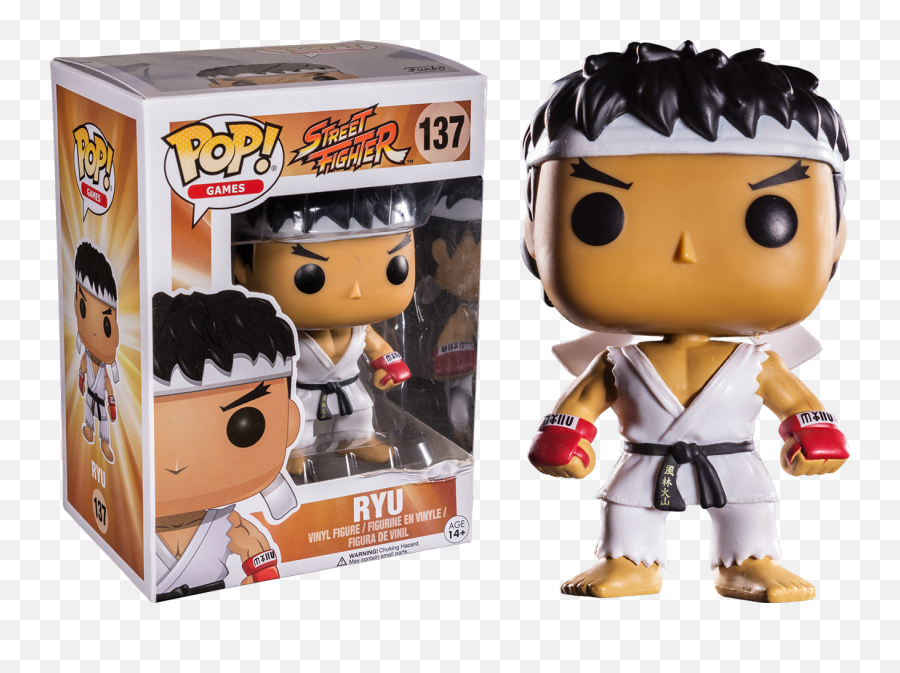 Street Fighter - Ryu White Headband Pop Vinyl Figure Ryu Png,Ryu Transparent