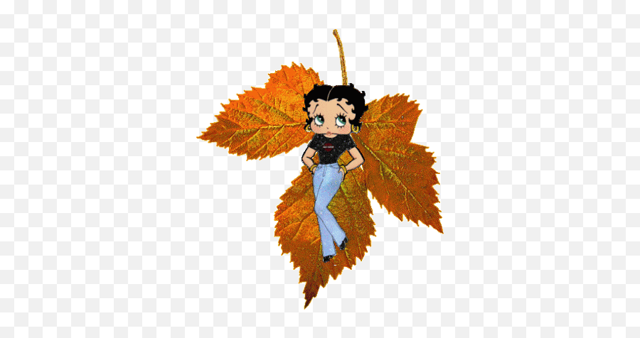 Fall Leaves - Betty Boop Autumn Fairy Png,Falling Leaves Gif Transparent
