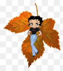 Fall Leaves - Betty Boop Autumn Fairy png