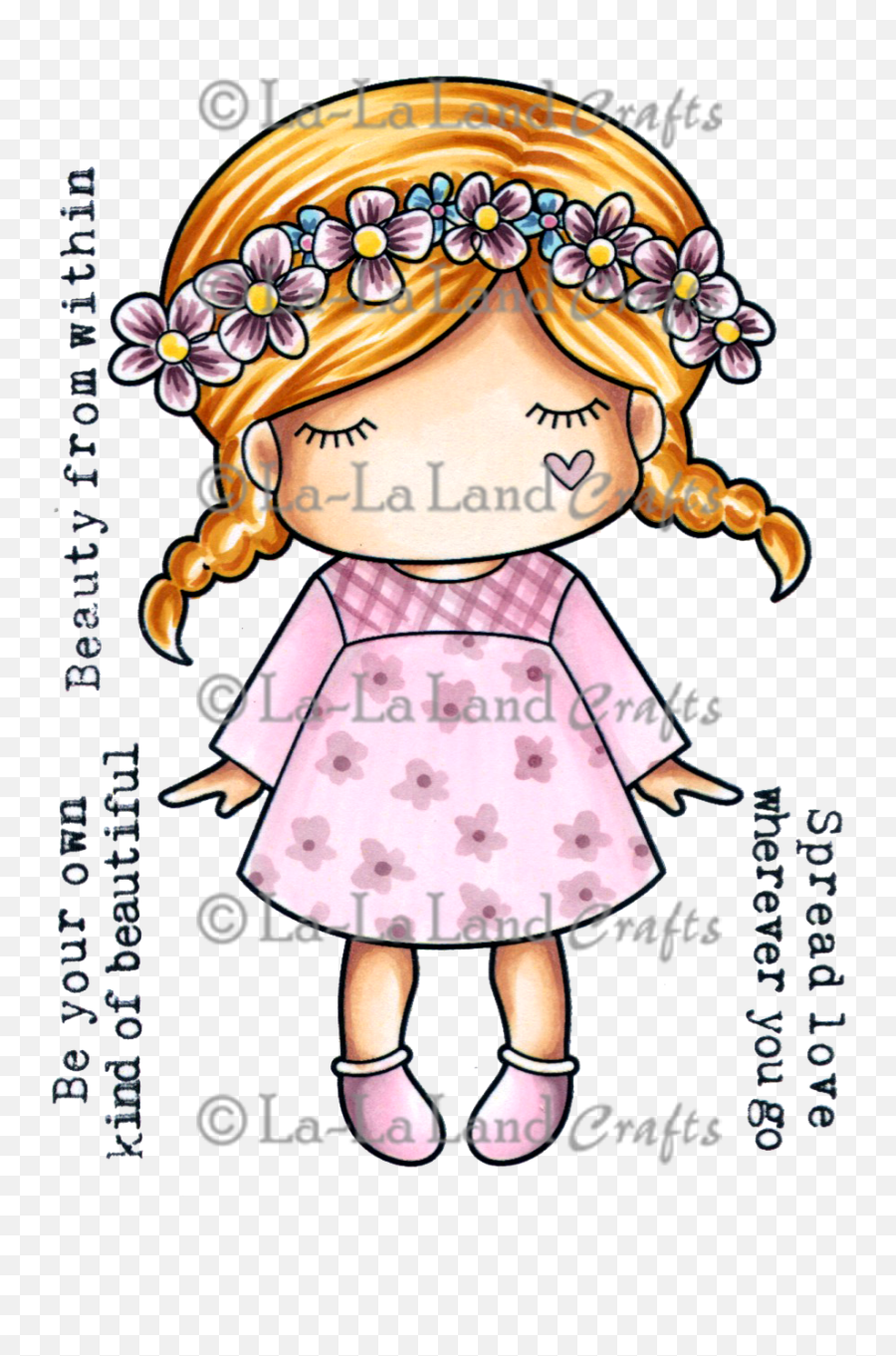 Flower Garland Paper Doll Marci Rubber - Cartoon Png,Flower Garland Png