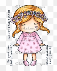 Flower Garland Paper Doll Marci Rubber - Cartoon Png,Flower Garland Png