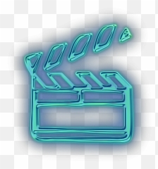 Download Cinema Cine Grabacion Tumblr Led Neon Blue Azul - Picsart Stickers Png Light,Tumblr Png