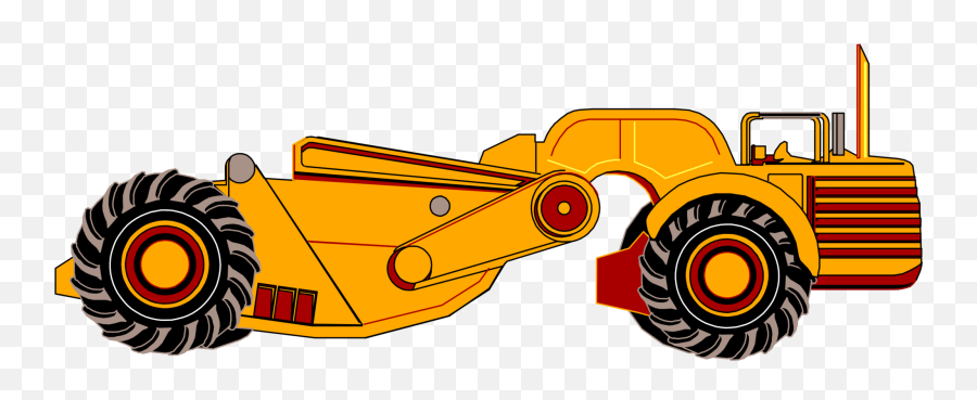 Wheelmachinebulldozer Png Clipart - Royalty Free Svg Png Wheel Tractor Scraper Drawing,Bulldozer Png