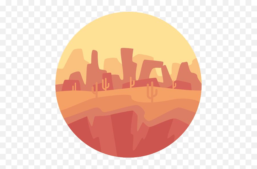 Scenery Nature Landscape Desert Icon - Illustration Png,Desert Png