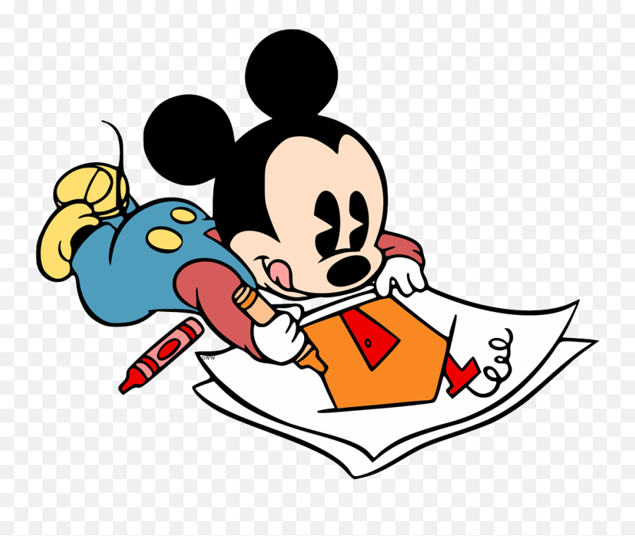 Disney Babies Clip Art 5 Galore - Writing Book For Kids Pdf Png,Baby Mickey Png