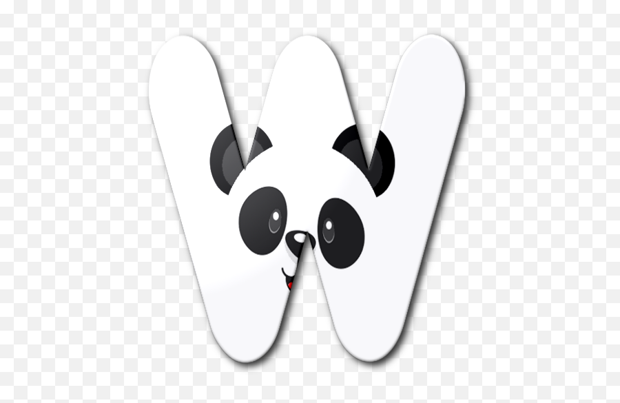 Download Panda Bear Face Alfabeto W - Alfabeto Urso Panda Panda Letter Png,Panda Png