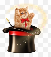 Download Hd Cat In Magic Hat Transparent Png Image - NicePNGcom Cartoon A