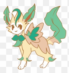Leafeonrowlett Fusion - Mythical Creature Png,Leafeon Png