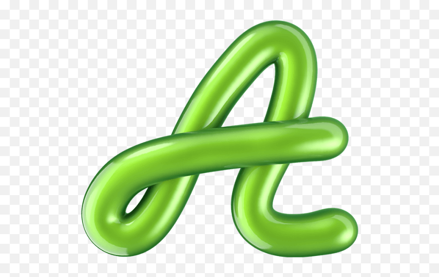Buy Glossy Green Font And Shine In Bright Colors - Letter A Green Png,Glossy Png