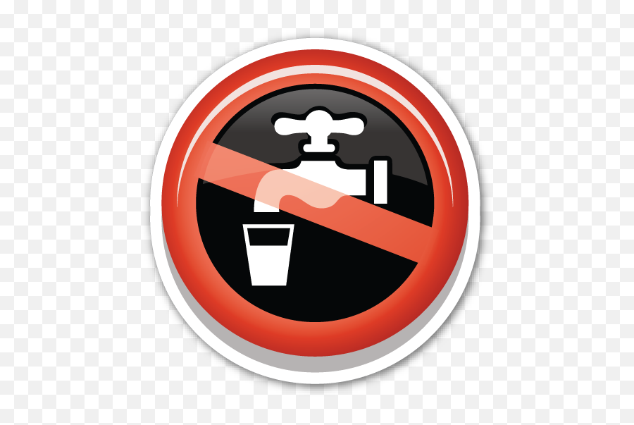 Download Hd Non Potable Water Symbol - No Water Emoji Png,Water Drop Emoji Png