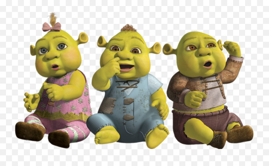 Check Out This Transparent Shrek Baby Ogres Triplets Png Image - Shrek Farkle Fergus Felicia,Donkey Shrek Png