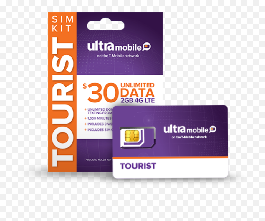Tourist Ultra Mobile - Us Sim Card Tourist Png,Tmobile Logo Png
